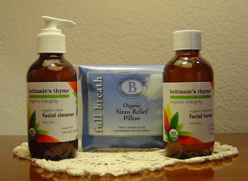 Brittanie’s Thyme Organic Sinus Relief Pillow, Citrus Facial Cleanser and Balancing Toner Review + ($37) Giveaway!–Ends June 30, 2016