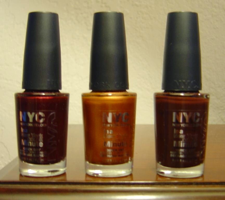 NYC New York Color Fashion Queen Collection of In a Minute Nail Polishes and Queen Jewels Crystal Couture Top Coats Review for Fall, 2014 + SWATCHES!
