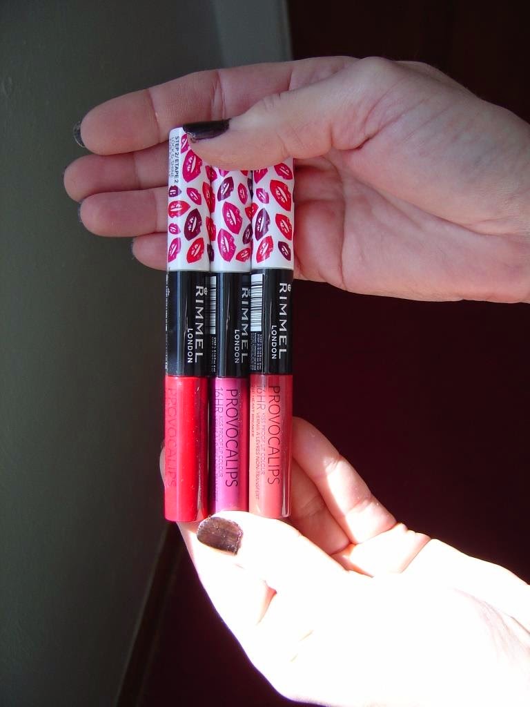 Review + SWATCHES:  Rimmel London Provocalips 16 Hour Kiss Proof Lip Color (Heart Breaker, Kiss Fatal, and Playing With Fire)