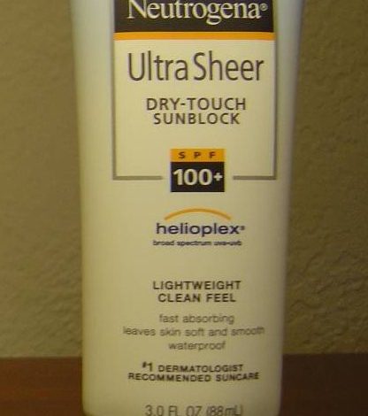 Neutrogena UltraSheer Dry-Touch Sunblock SPF100+ Review