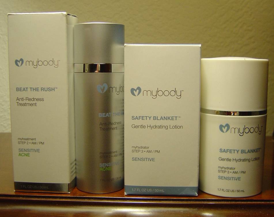 MyBody Sensitive Skin Facial Products:  Beat the Rush and Safety Blanket Review