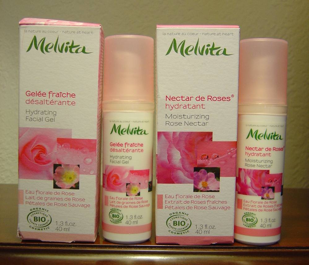 Melvita’s New Rose Nectar Skin Care:  Review of Moisture-Replenishing Facial Gel and Moisturizing Rose Nectar